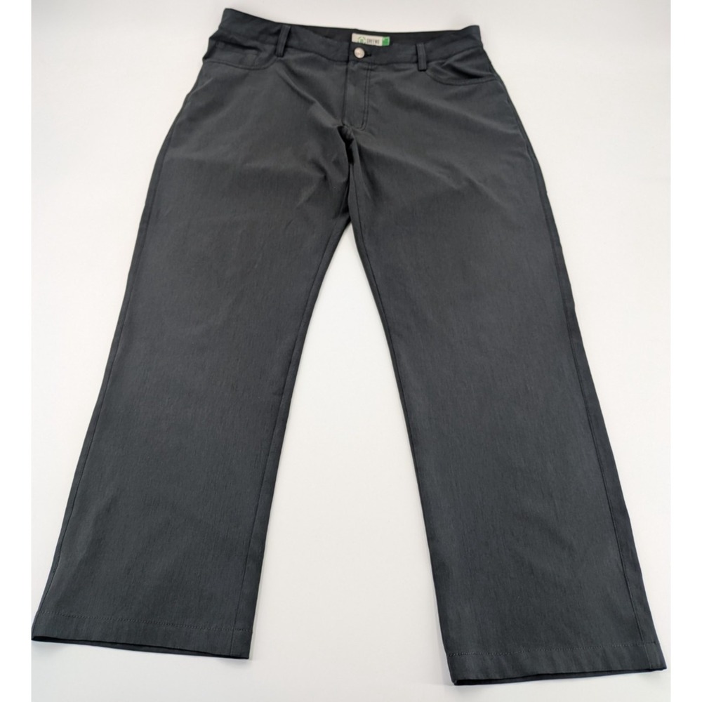 18 Greens Golf Pants Men's Grey 36x30 Polyester Spandex Light Weight Performance